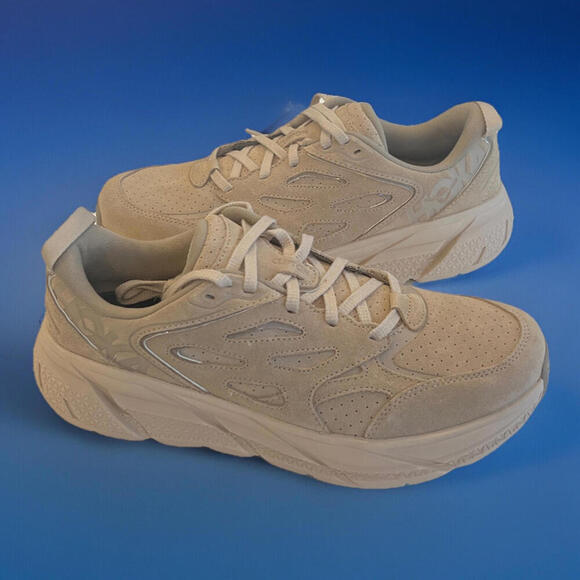 Hoka One One U Clifton L Suede \'Shifting Sand\' Unisex Size 1122571-SSDD Men 9.5